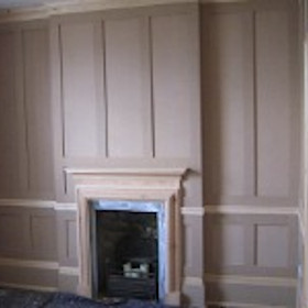 Wooden Panel Fireplace